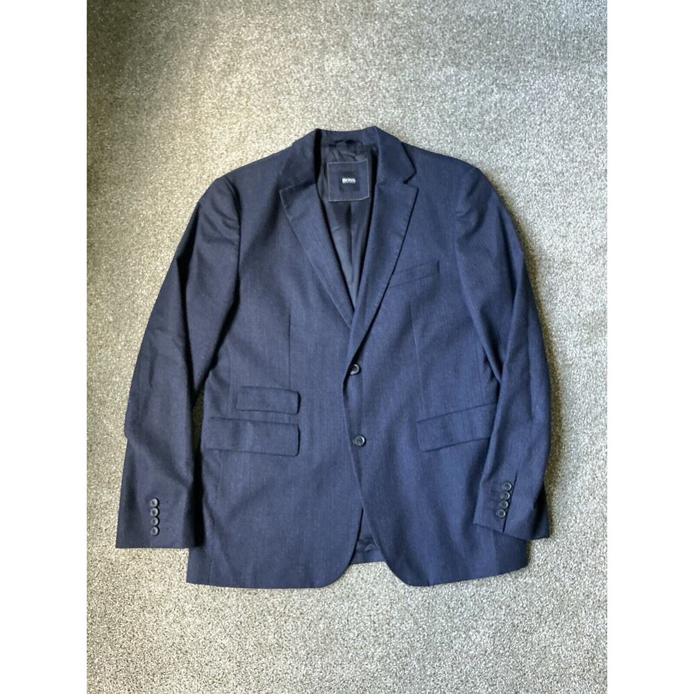 Hugo Boss Classic Black Light Pin Striped Suit Jacket/Blazer, 42R
